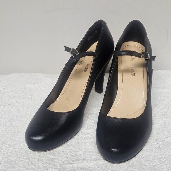 Clarks Shoes - Clarks Plus Cushion Black Career Heels Pumps Women's Size 9 Neutral Office Shoes